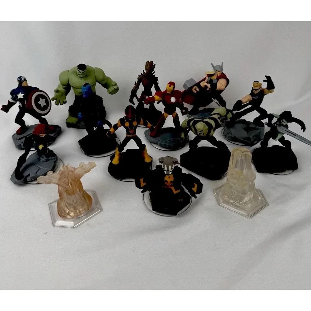 Disney Infinity 2.0 Marvel Figures Lot Hulk Iron Man Thor Groot Avengers